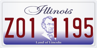 IL license plate Z011195