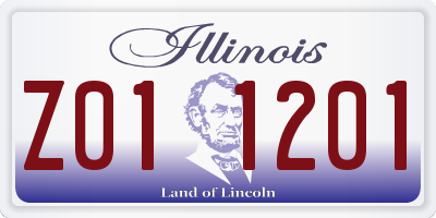 IL license plate Z011201