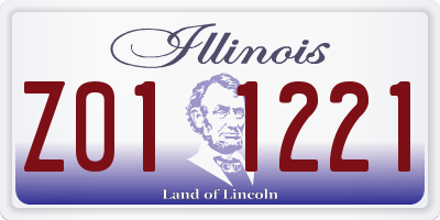 IL license plate Z011221