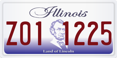 IL license plate Z011225