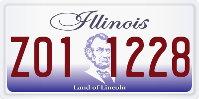 IL license plate Z011228