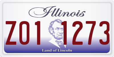 IL license plate Z011273