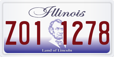 IL license plate Z011278