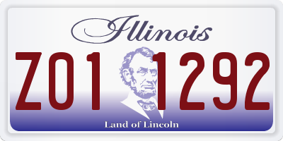 IL license plate Z011292