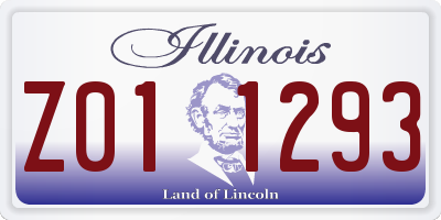 IL license plate Z011293