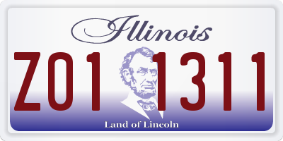 IL license plate Z011311