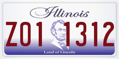IL license plate Z011312