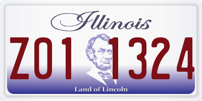 IL license plate Z011324