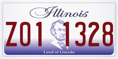 IL license plate Z011328
