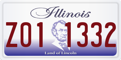 IL license plate Z011332