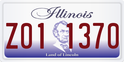 IL license plate Z011370