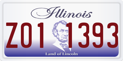 IL license plate Z011393