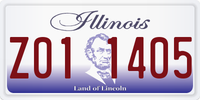 IL license plate Z011405