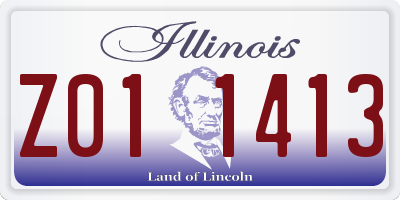 IL license plate Z011413