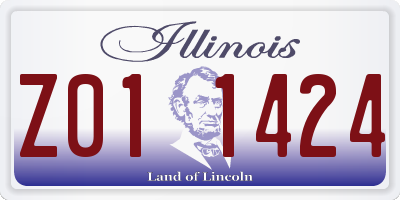 IL license plate Z011424