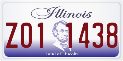 IL license plate Z011438