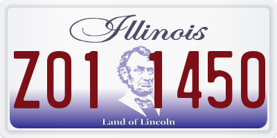 IL license plate Z011450
