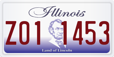 IL license plate Z011453