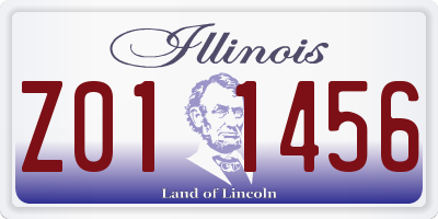 IL license plate Z011456