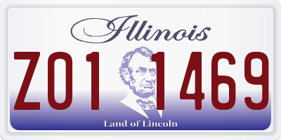IL license plate Z011469
