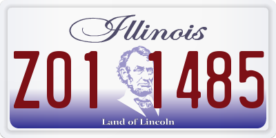IL license plate Z011485
