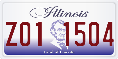 IL license plate Z011504