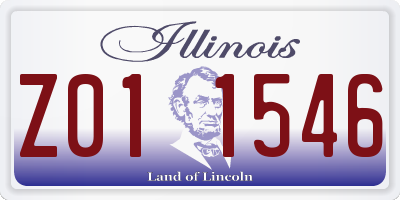 IL license plate Z011546