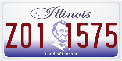 IL license plate Z011575