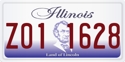 IL license plate Z011628