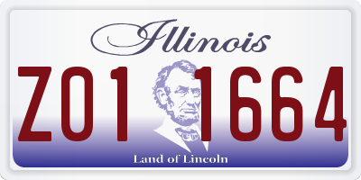 IL license plate Z011664