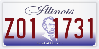 IL license plate Z011731