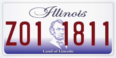 IL license plate Z011811