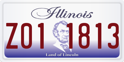 IL license plate Z011813