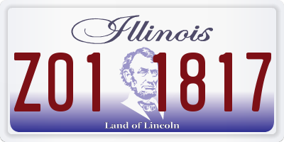 IL license plate Z011817