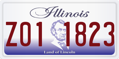 IL license plate Z011823