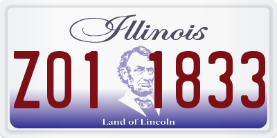 IL license plate Z011833