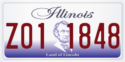 IL license plate Z011848