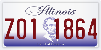 IL license plate Z011864