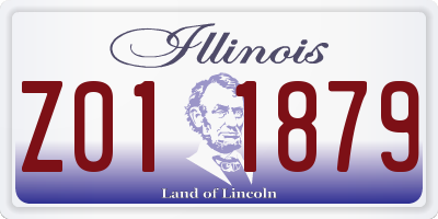 IL license plate Z011879