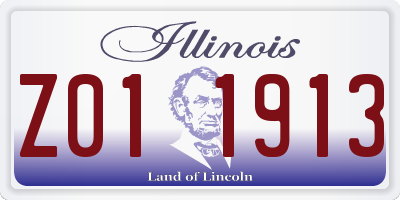 IL license plate Z011913