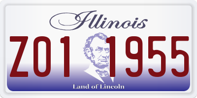 IL license plate Z011955