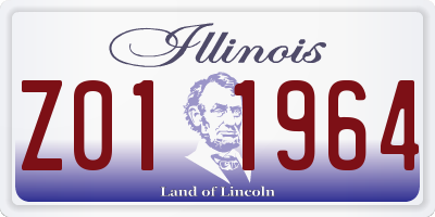 IL license plate Z011964