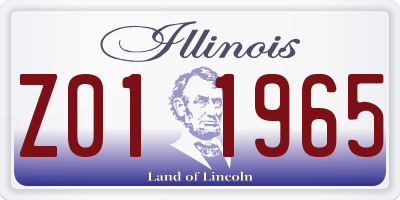 IL license plate Z011965