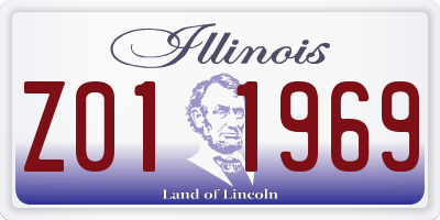 IL license plate Z011969