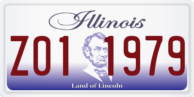 IL license plate Z011979