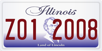 IL license plate Z012008