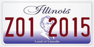 IL license plate Z012015