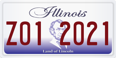 IL license plate Z012021
