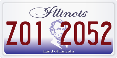 IL license plate Z012052