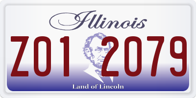 IL license plate Z012079